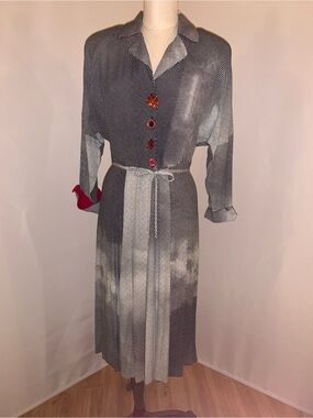 Vintage Janice McCarty dolman house dress Small